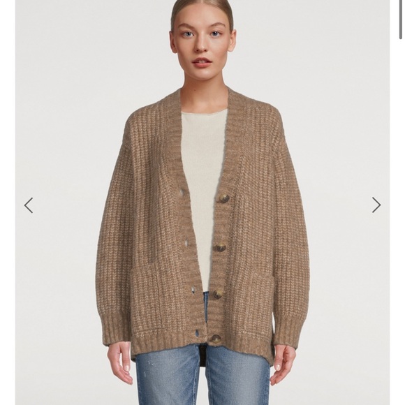 Bare Knitwear Sweaters - Bare Knitwear Harbour Alpaca-Blend Cardigan- Grey